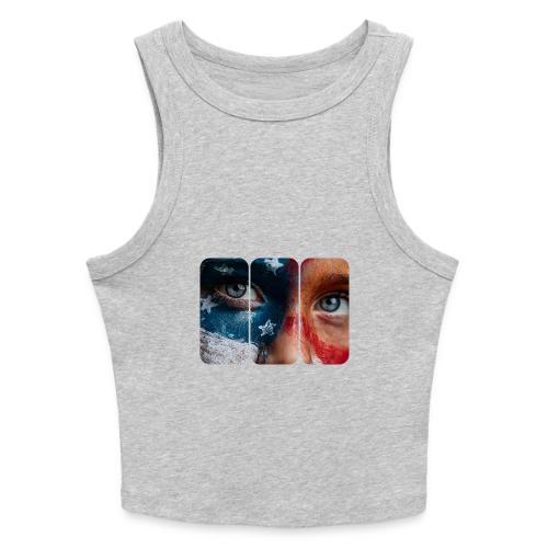USA: Star-Spangled Glance - Slim Fit Rib Women's Tank Top