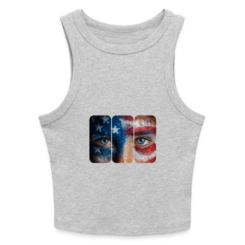 USA: Stars in Her Eyes - Slim Fit Rib Women's Tank Top