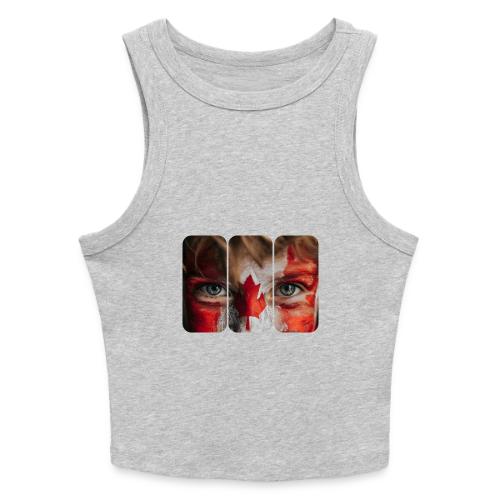 Canada: Maple Leaf Gaze - Slim Fit Rib Women's Tank Top