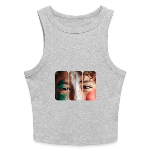 Mexico: Three Stripes of Pride - Slim Fit Rib Women's Tank Top
