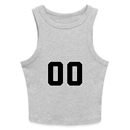 Varsity 00 Athletic Number Design - Slim Fit Rib Women's Tank Top