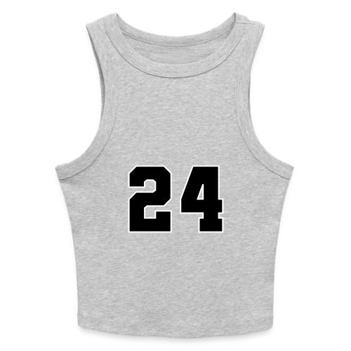 Varsity Number 24 College Font - Slim Fit Rib Women's Tank Top