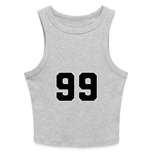 Varsity Number 99 Athletic Font - Slim Fit Rib Women's Tank Top