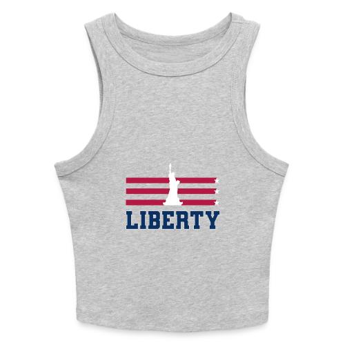 USA: Stars of Liberty - Slim Fit Rib Women's Tank Top