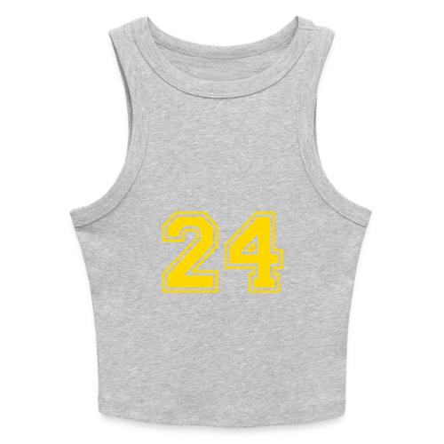 Number 24 in a classic athletic collegiate font - Slim Fit Rib Women's Tank Top