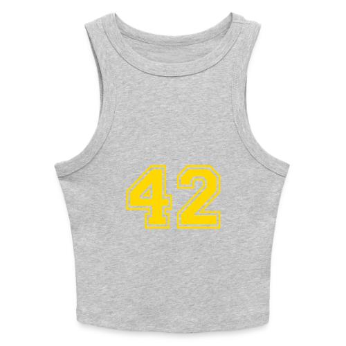 Number 42 in a classic athletic collegiate font - Slim Fit Rib Women's Tank Top