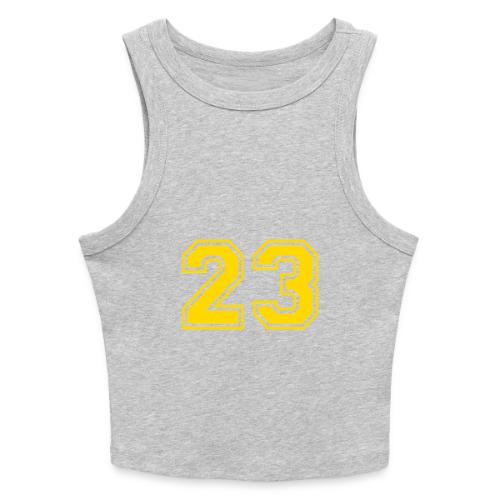 Number 23 in a classic athletic collegiate font - Slim Fit Rib Women's Tank Top