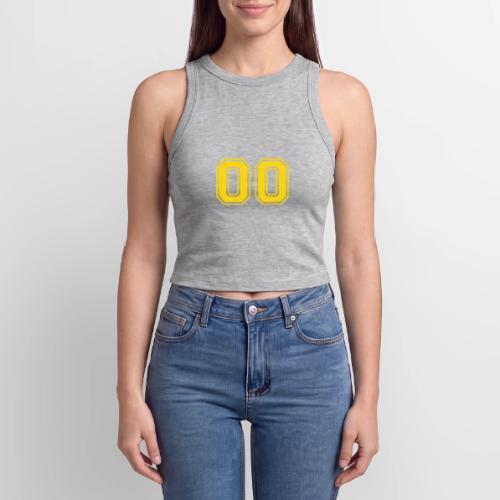 Number 00 in a classic athletic collegiate font - Slim Fit Rib Women's Tank Top