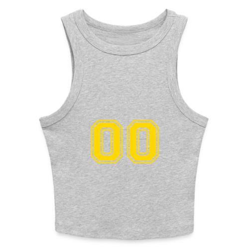 Number 00 in a classic athletic collegiate font - Slim Fit Rib Women's Tank Top