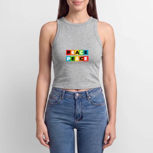 Colorful Peace - Slim Fit Rib Women's Tank Top