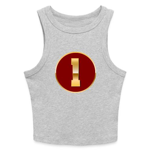 Number 1 in Gold Varsity Font - Slim Fit Rib Women's Tank Top