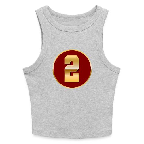 Number 2 in Gold Varsity Font - Slim Fit Rib Women's Tank Top