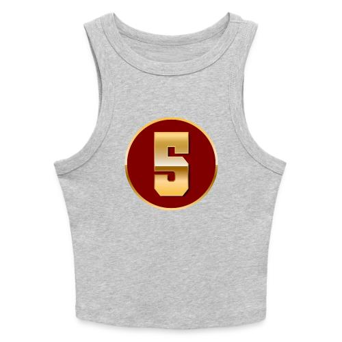 Number 5 in Gold Varsity Font - Slim Fit Rib Women's Tank Top