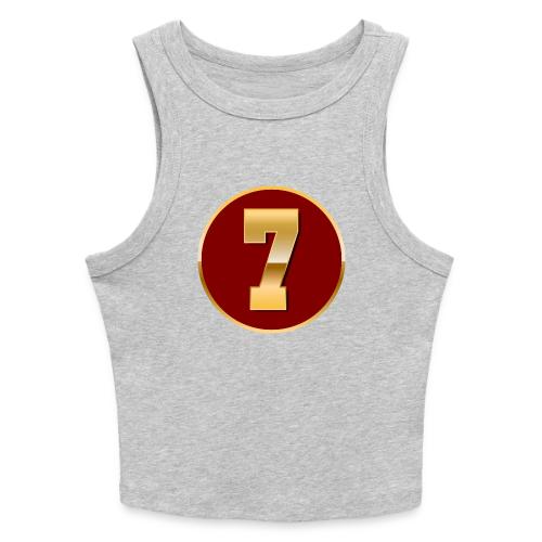 Number 7 in Gold Varsity Font - Slim Fit Rib Women's Tank Top