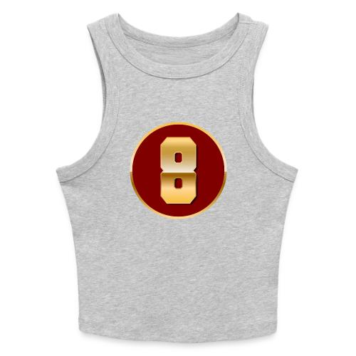 Number 8 in Gold Varsity Font - Slim Fit Rib Women's Tank Top