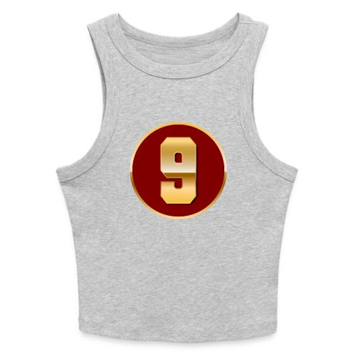 Number 9 in Gold Varsity Font - Slim Fit Rib Women's Tank Top