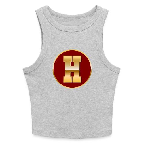 Letter H – Capital Varsity Alphabet Monogram - Slim Fit Rib Women's Tank Top