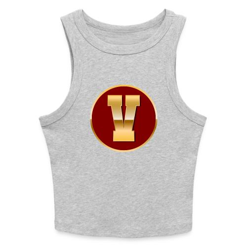 Letter V – Capital Varsity Alphabet Monogram - Slim Fit Rib Women's Tank Top