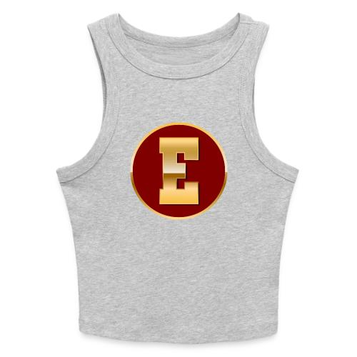 Letter E – Capital Varsity Alphabet Monogram - Slim Fit Rib Women's Tank Top