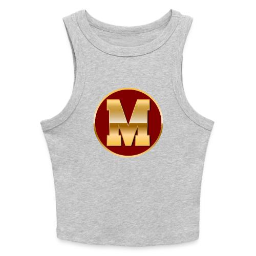 Letter M – Capital Varsity Alphabet Monogram - Slim Fit Rib Women's Tank Top