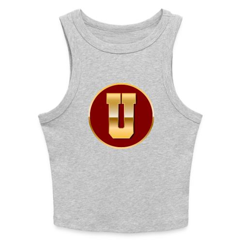 Letter U – Capital Varsity Alphabet Monogram - Slim Fit Rib Women's Tank Top