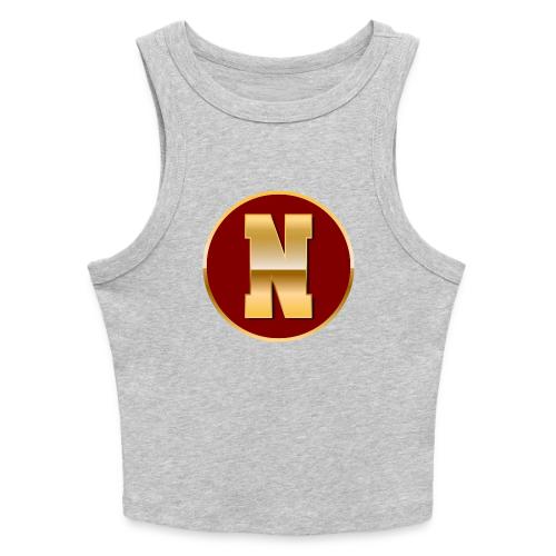 Letter N – Capital Varsity Alphabet Monogram - Slim Fit Rib Women's Tank Top