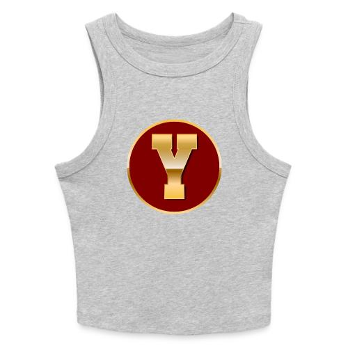 Letter Y – Capital Varsity Alphabet Monogram - Slim Fit Rib Women's Tank Top