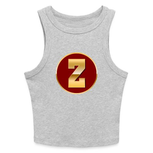 Letter Z – Capital Varsity Alphabet Monogram - Slim Fit Rib Women's Tank Top