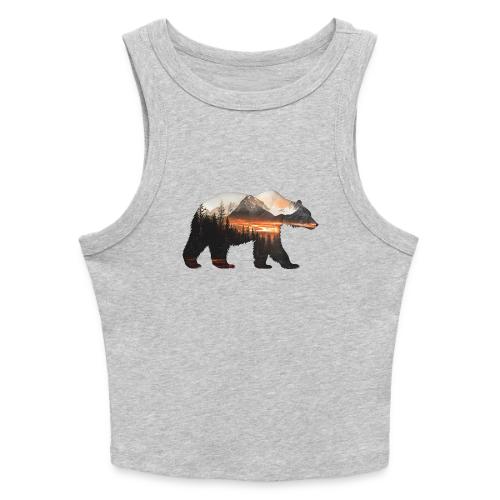 Canada Bear: fiery tones - Slim Fit Rib Women's Tank Top
