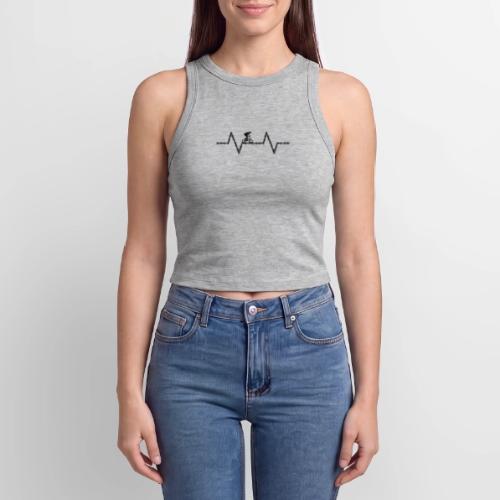 bmx bike heartbeat - Slim Fit Rib Women's Tank Top