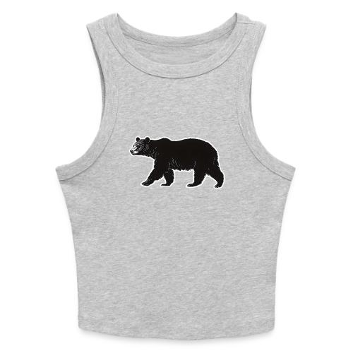 Midnight Black Bear - Slim Fit Rib Women's Tank Top