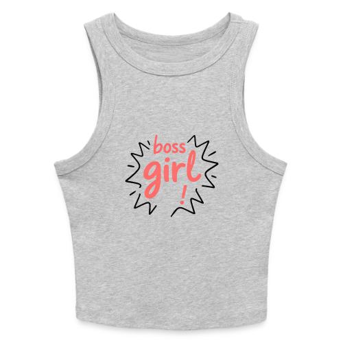 Boss Girl Bold Feminist Statement - Slim Fit Rib Women's Tank Top