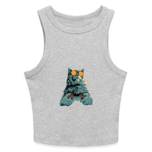 Cat: Fluff Mode On - Slim Fit Rib Women's Tank Top