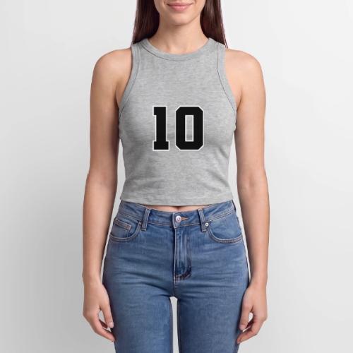 Varsity Number 10 Athletic Design - Slim Fit Rib Women's Tank Top