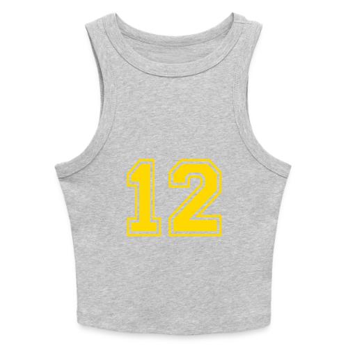 Number 12 in a classic athletic collegiate font - Slim Fit Rib Women's Tank Top