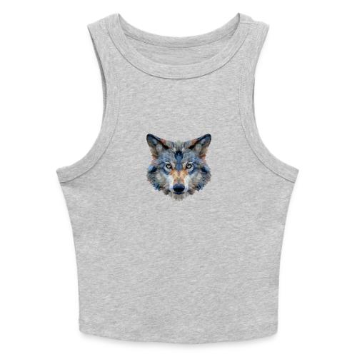 Wolf: Chromatic Wild Gaze - Slim Fit Rib Women's Tank Top