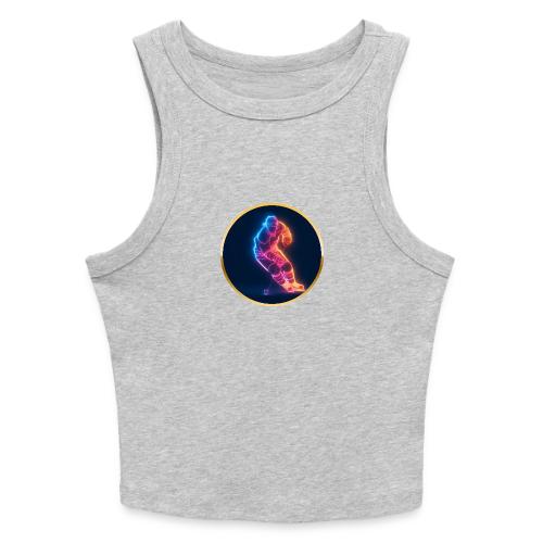Hockey: Neon Hockey Sketch - Slim Fit Rib Women's Tank Top