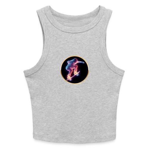 Skateboarding: Neon Skate Orbit - Slim Fit Rib Women's Tank Top