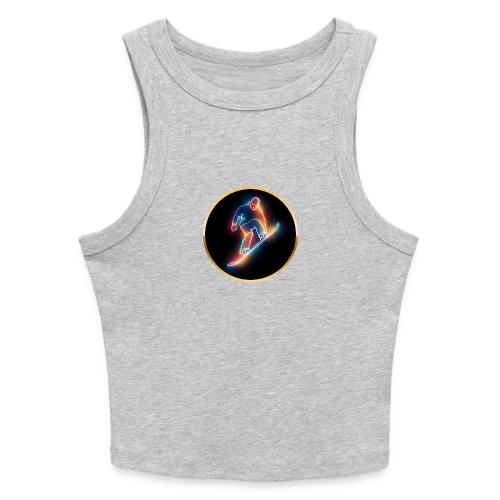 Golden Neon Snowboard - Slim Fit Rib Women's Tank Top