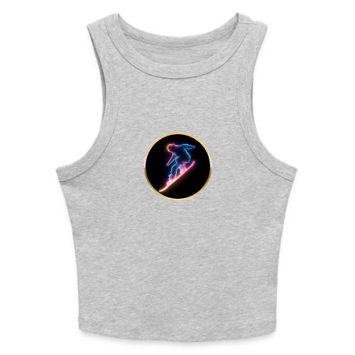 Snowboarding: Neon Snow Drift - Slim Fit Rib Women's Tank Top