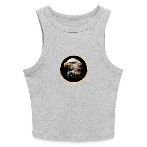 America: Golden Freedom Crest - Slim Fit Rib Women's Tank Top