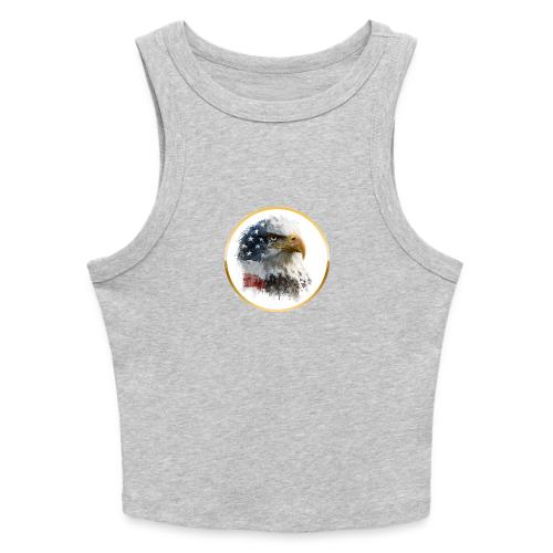 USA: Patriot Wing Emblem - Slim Fit Rib Women's Tank Top
