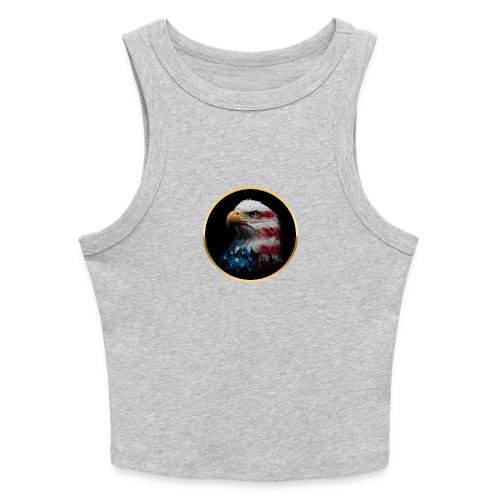 USA: Liberty Emblem - Slim Fit Rib Women's Tank Top