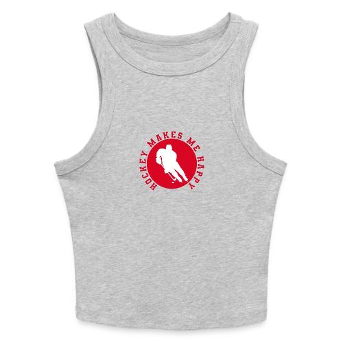 Hockey Makes Me Happy – Ice Hockey Fan Emblem - Slim Fit Rib Women's Tank Top