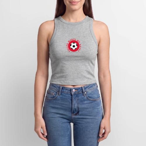 Soccer Makes Me Happy – Football Joy Graphic - Slim Fit Rib Women's Tank Top
