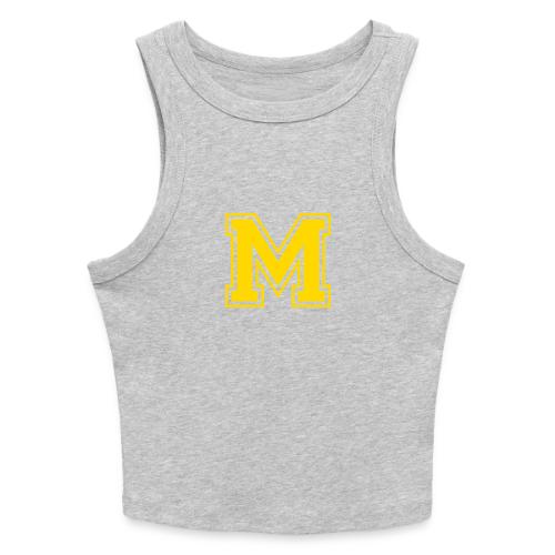 Letter M – Capital Athletic Alphabet Monogram - Slim Fit Rib Women's Tank Top