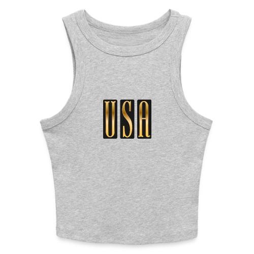 USA Gold Monolith - Slim Fit Rib Women's Tank Top