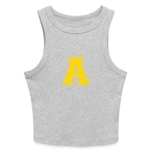Letter A – Capital Athletic Alphabet Monogram - Slim Fit Rib Women's Tank Top