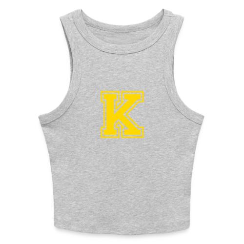 Letter k – Capital Athletic Alphabet Monogram - Slim Fit Rib Women's Tank Top
