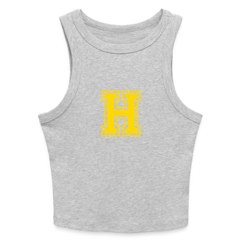 Letter H – Capital Athletic Alphabet Monogram - Slim Fit Rib Women's Tank Top